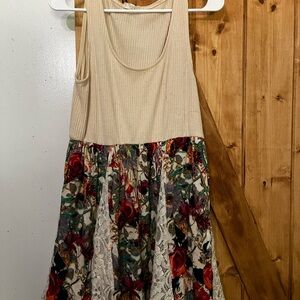 Entro Beige Ribbed Knit Top